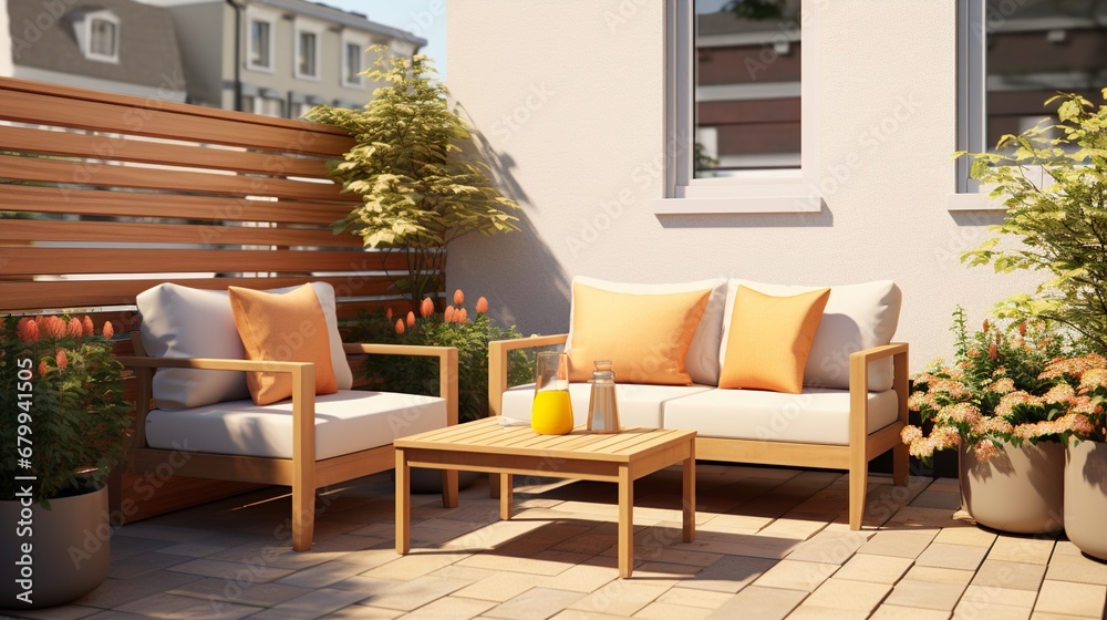 Fototapeta premium Modern Outdoor Patio