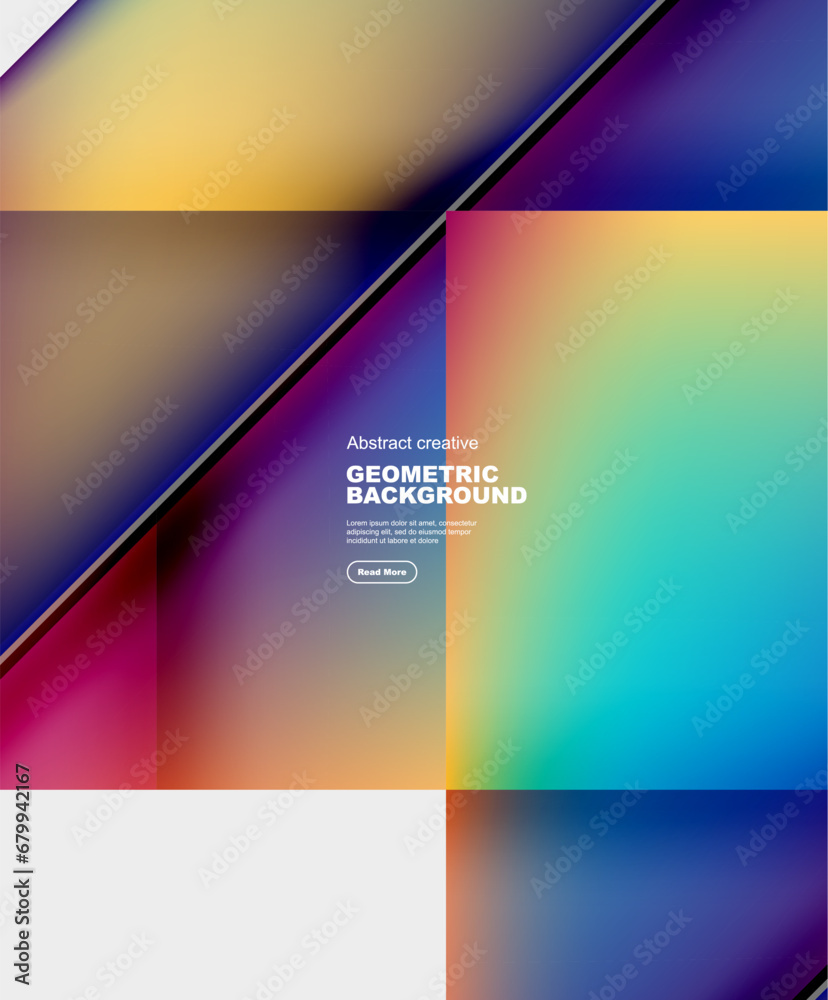 Naklejka premium Gradient triangles vector abstract background