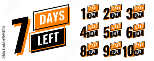 flat limited days left timer template for special business deal