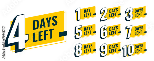 countdown days left timer template for online sale