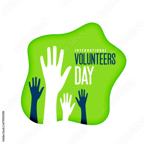 international volunteers day background for social welfare