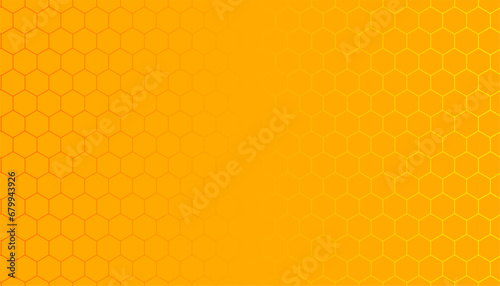 line style geometric hive structure pattern yellow background with empty space photo