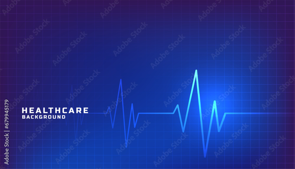 bio tech health care banner with heartbeat line design
