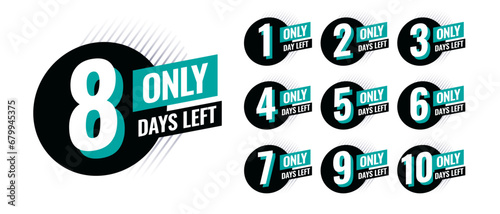 number days left countdown tag template for marketing