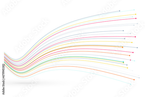 abstract big data colorful tech lines concept backdrop design
