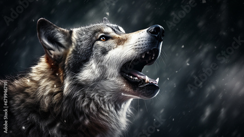 portrait of a wolf HD 8K wallpaper Stock Photographic Image 