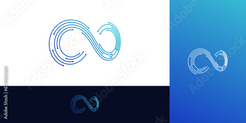 infinity technology logo design for company