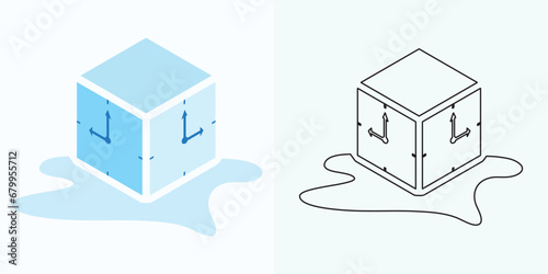 Clock icon illustration in flat style. Watch the face vector illustration on an isolated background. Time alarm sign business concept.