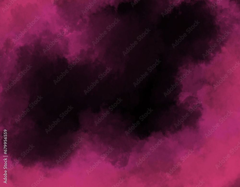 抽象的なピンク色の霧煙のテクスチャ背景素材/背景色黒