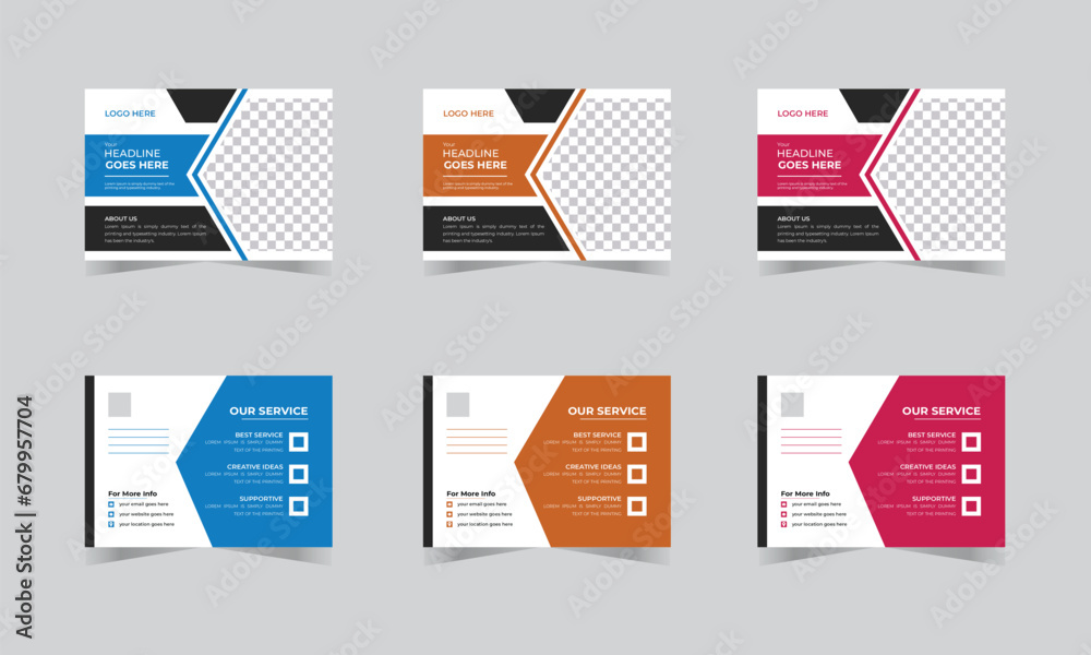 Free vector professional corporate business postcard Free vector professional corporate business postcard
