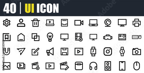 UI icon pack, media, interface