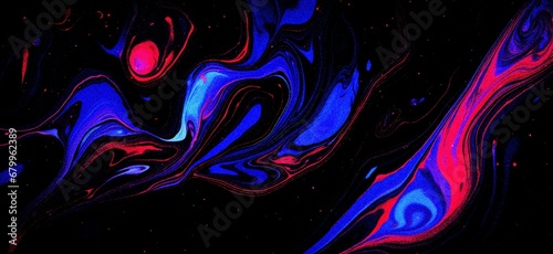 abstract blue red black liquid background with grain and noise texture for header poster banner backdrop