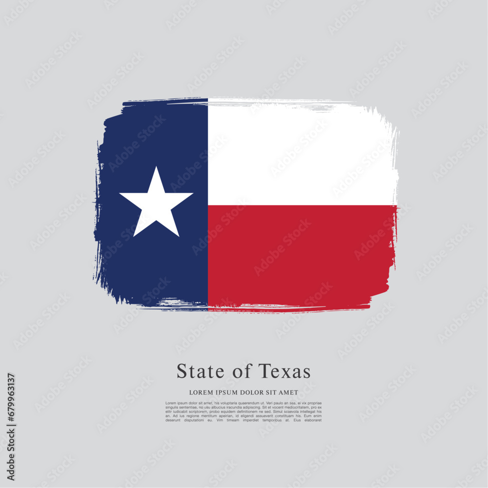 Flag of Texas state, brush stroke background Flag of Texas state, brush stroke background