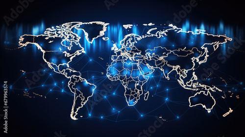 blue world map, world map with code, world map on blue background, . Earth at night
