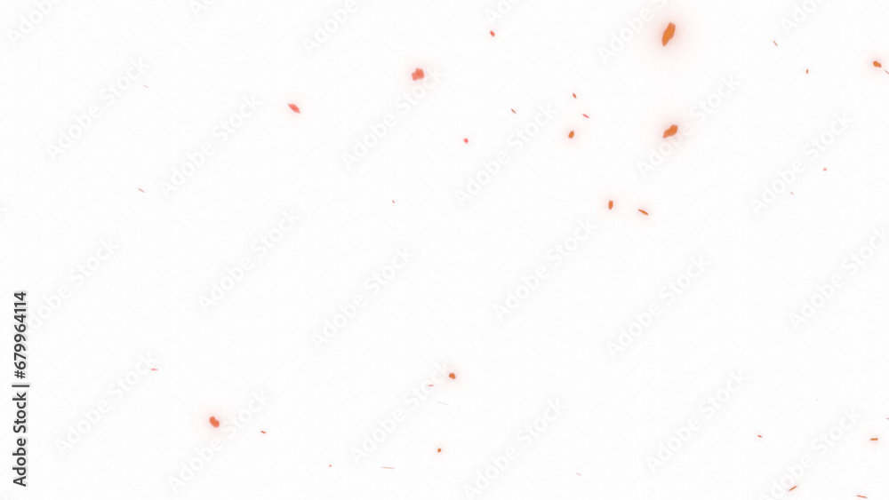 fire embers or spark particles with transparent background