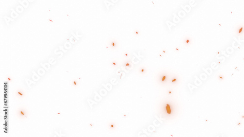 fire embers or spark particles with transparent background