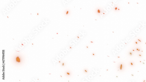 fire embers or spark particles with transparent background