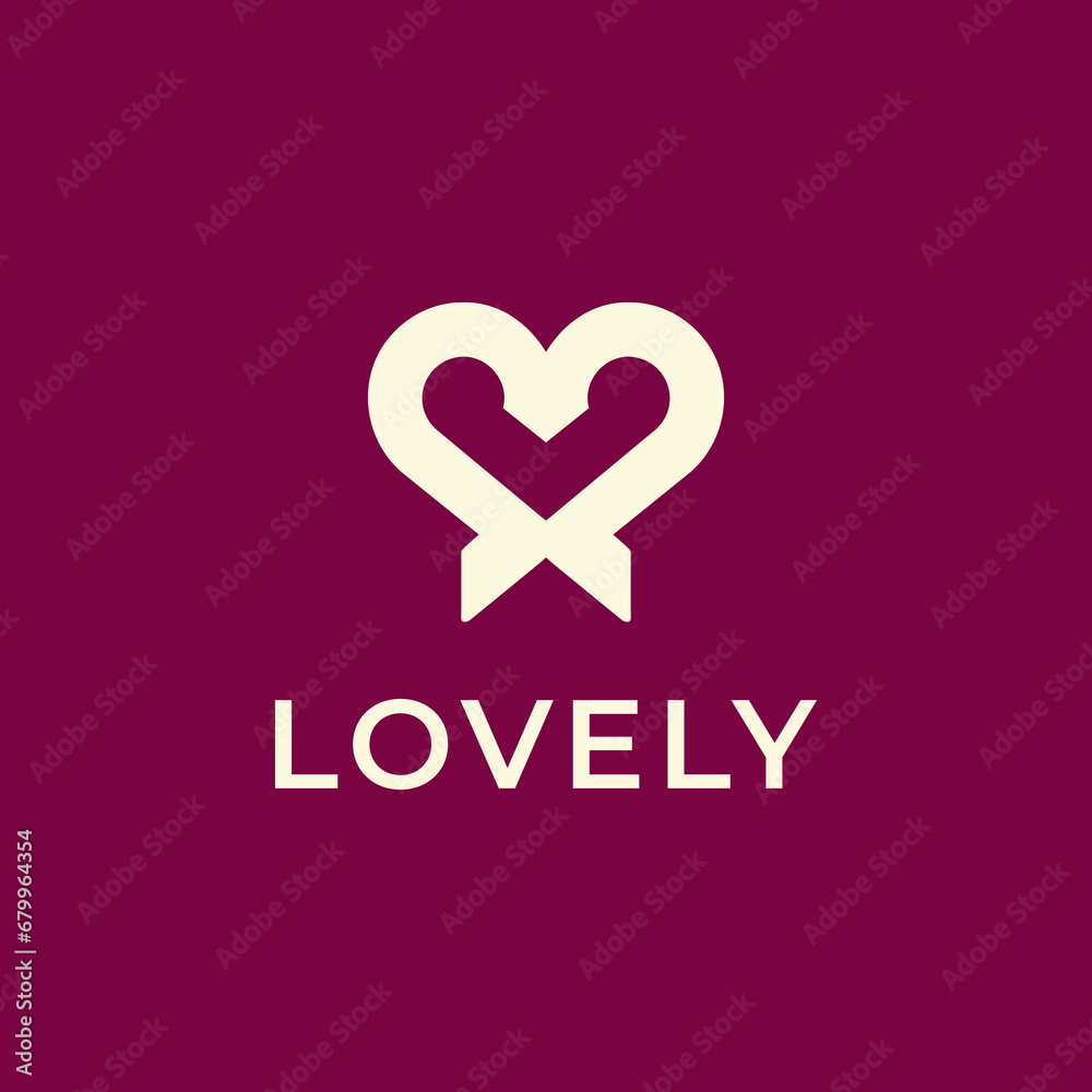 Simple Love logo design for branding 