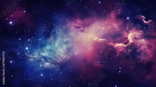 background with stars, Stars on a Dark Blue Night Sky, The cosmos filled with countless stars, blue space 