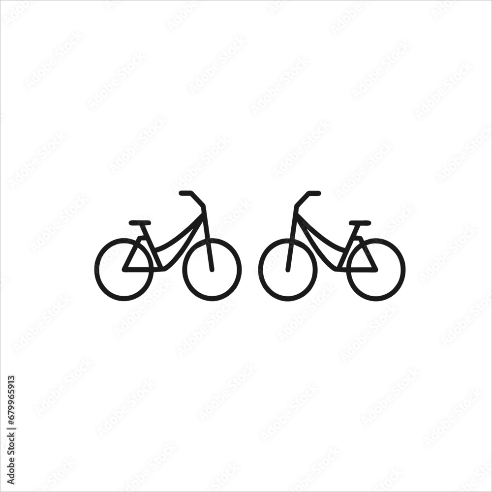 Obraz premium vector image of a double bike