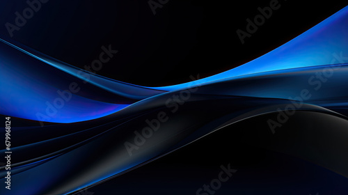 black blue abstract background  futuristic design  3d modern technology background. Modern black and blue abstract background with a minimalistic design