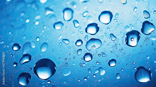 drops of water,water drops on blue background