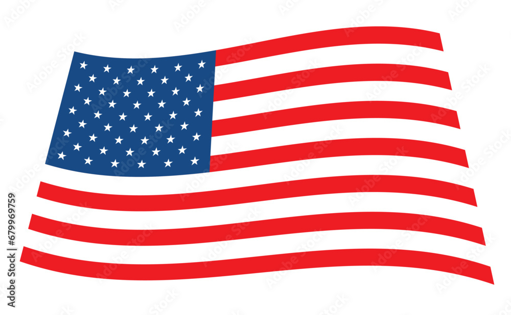 Obraz premium Flag Day in the United States, vector illustration