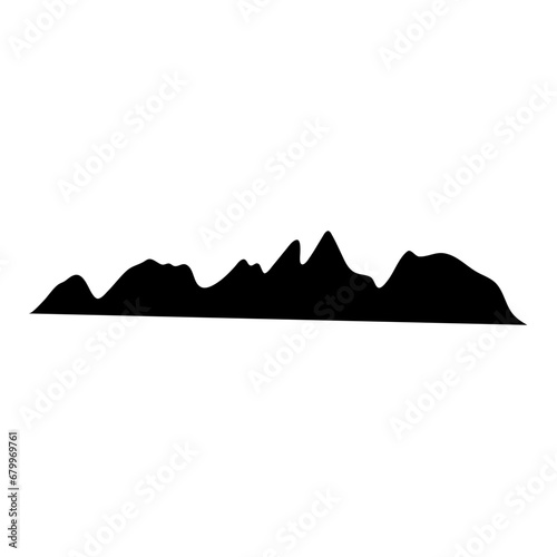 Mountains silhouettes. Vector of outdoor design elements. © P4ramours