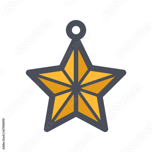 Christmas Star color icon for Christmas decoration. photo