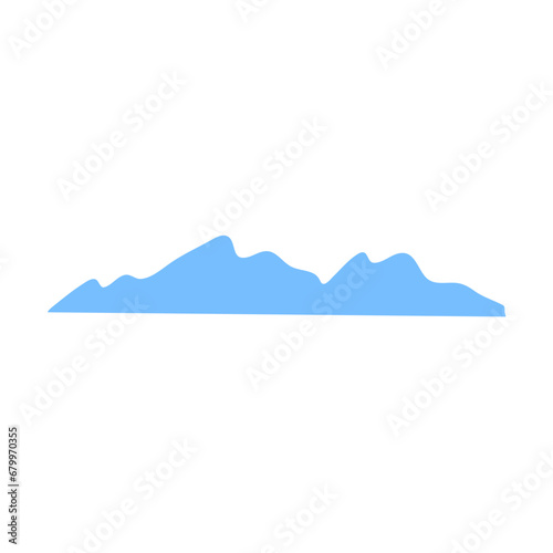 blue mountain landscape. Vector illustration 