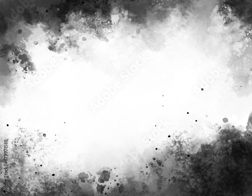 抽象的な黒色の霧煙のテクスチャ背景素材/背景透過 photo