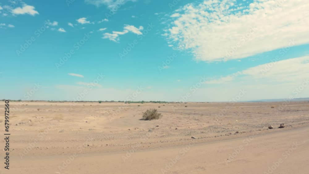 San Pedro de Atacama Desert in Chile. View Of The Desert Landscape in Chile inside of a car. San Pedro de Atacama Desert in Chile. View Of The Desert Landscape in Chile inside of a car.