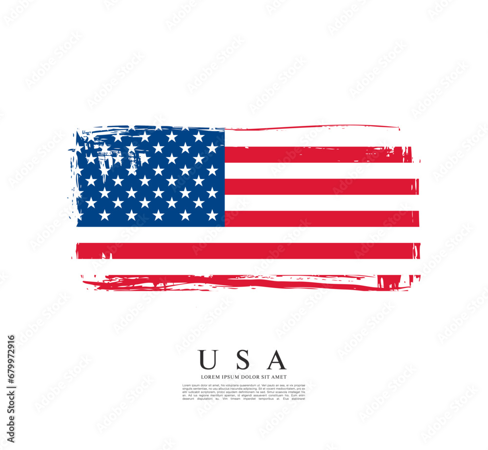Flag of the United States, vector illustration Flag of the United States, vector illustration