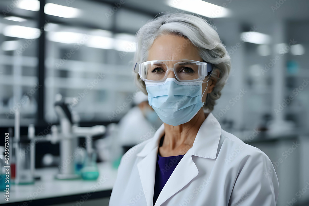 portrait of a female scientist in a lab portrait of a female scientist in a lab