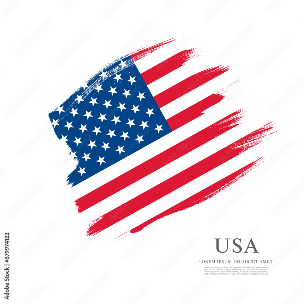 Flag of the United States, vector illustration Flag of the United States, vector illustration