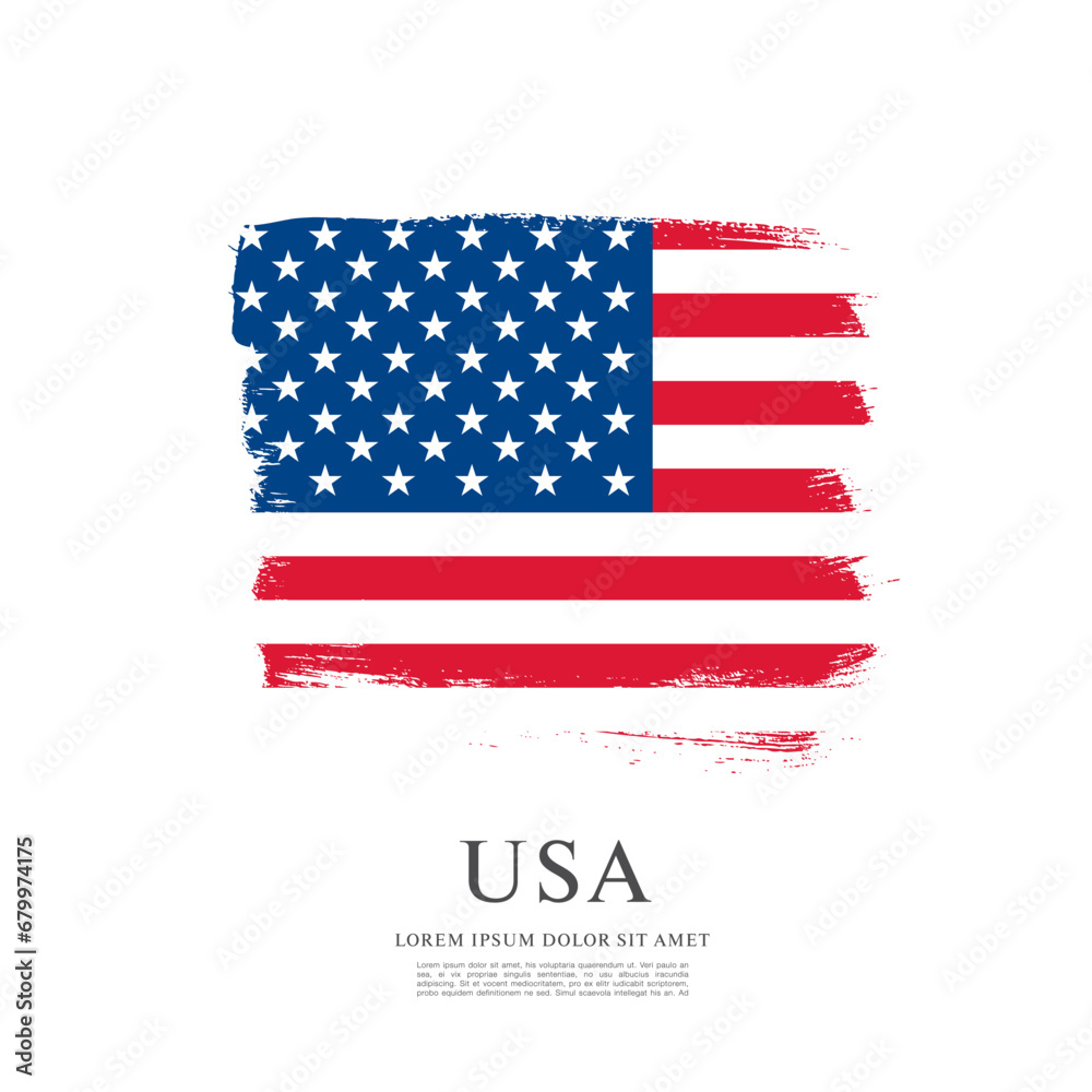 Flag of the United States, vector illustration Flag of the United States, vector illustration