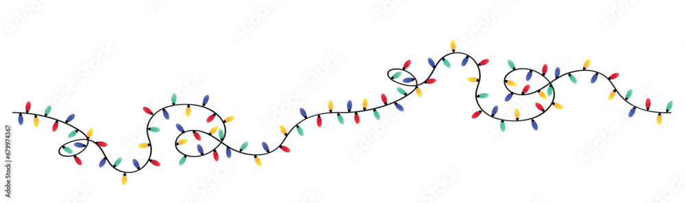 Colorful Christmas lights on white background Colorful Christmas lights on white background