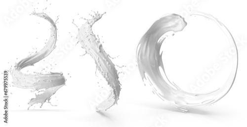 milk splash on transparent background