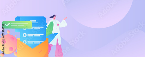 Medical characters fighting the epidemic flat vector concept operation hand drawn illustration
