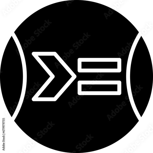Greater Than Or Equal To Icon