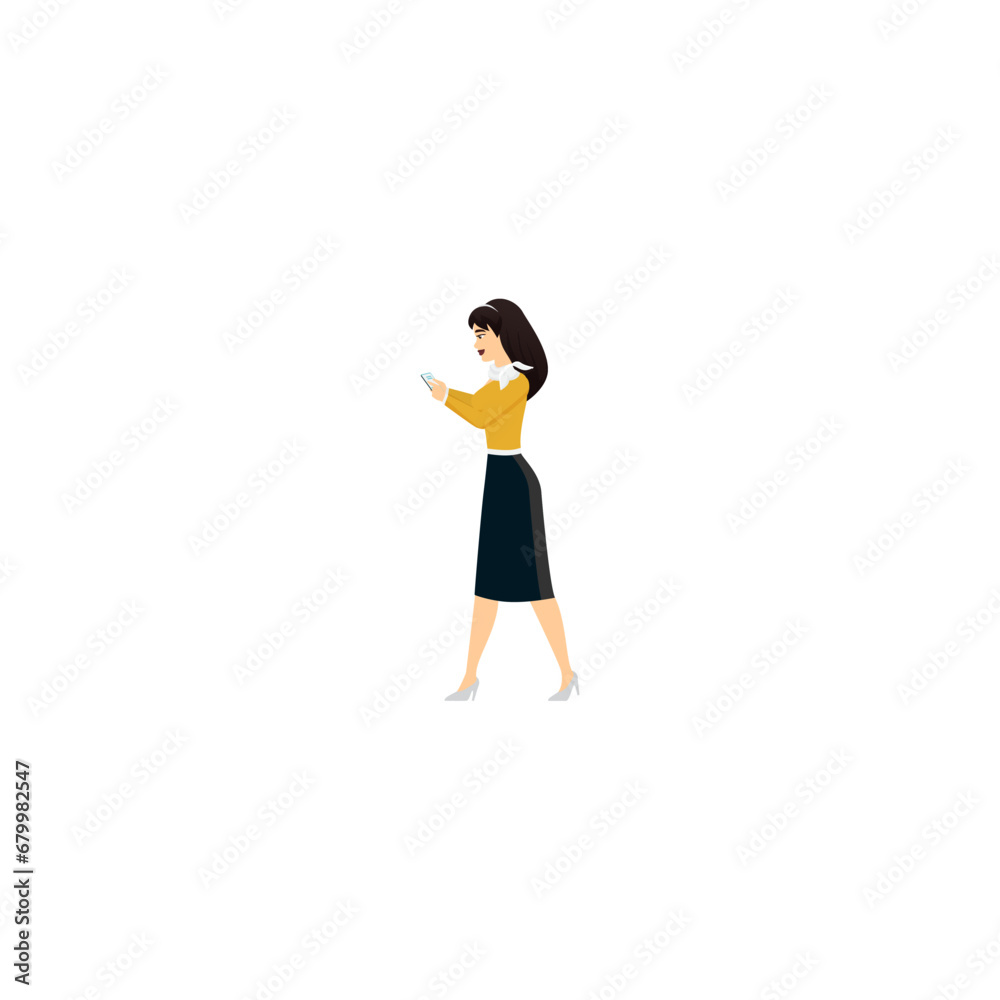 vector set of women's poses with cute movements women vector set of women's poses with cute movements women