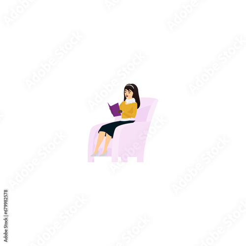 vector set of women's poses with cute movements celebration