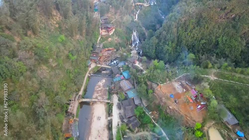 CatCat Village Aerial Drone Footage in Sapa, Vietnam photo
