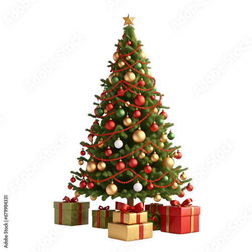 christmas tree with gifts transparent png 