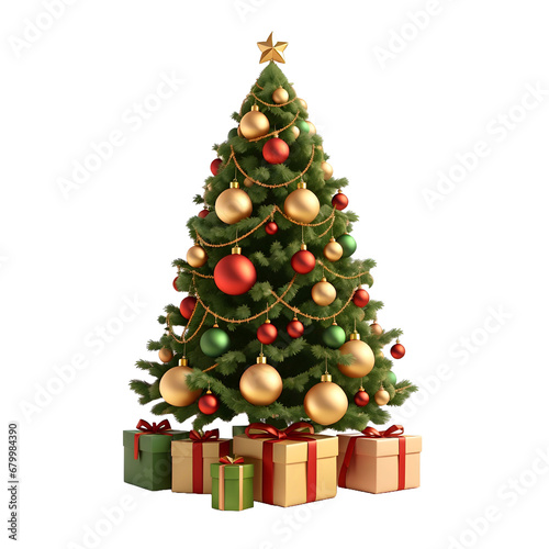 christmas tree with gifts transparent png  © Rushikesh