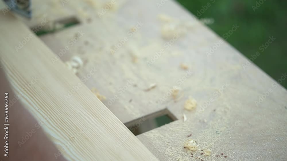 wood processing. a man works with hand tools. iron plane for wood. High quality video in FullHD format. wood processing. a man works with hand tools. iron plane for wood. High quality video in FullHD format.