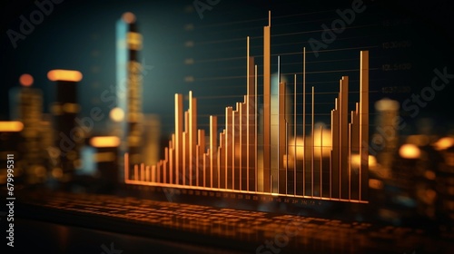 Create a bar chart or line graph depicting the growth of investment returns over time  showcasing the positive impact of strategic and successful investment decisions  AI generated