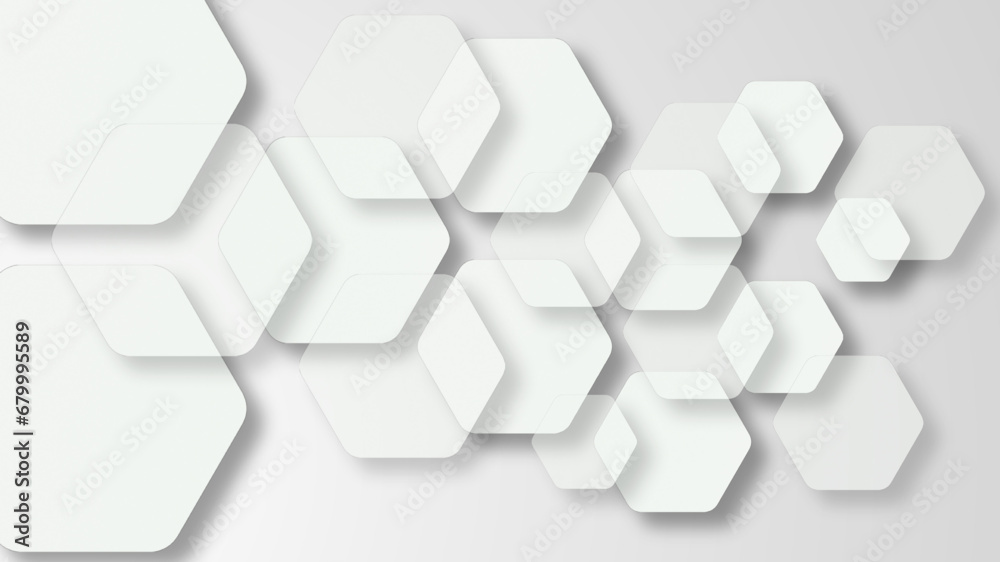 Grey and White Abstract background geometry shine and layer element concept hexagon structure vector illustration. Grey and White Abstract background geometry shine and layer element concept hexagon structure vector illustration.