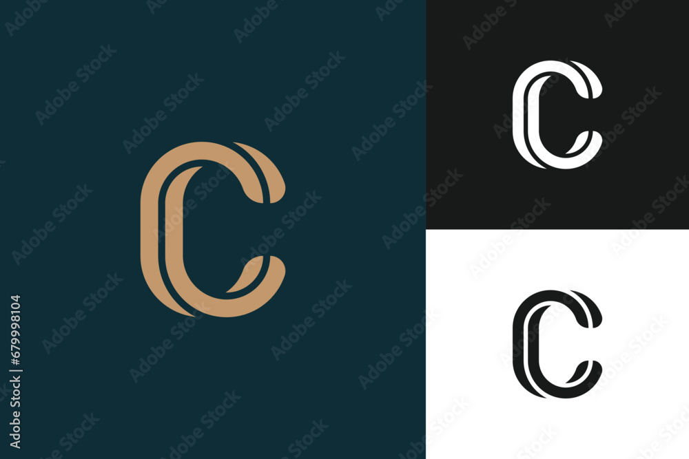 Fototapeta premium letter c monogram vector logo design