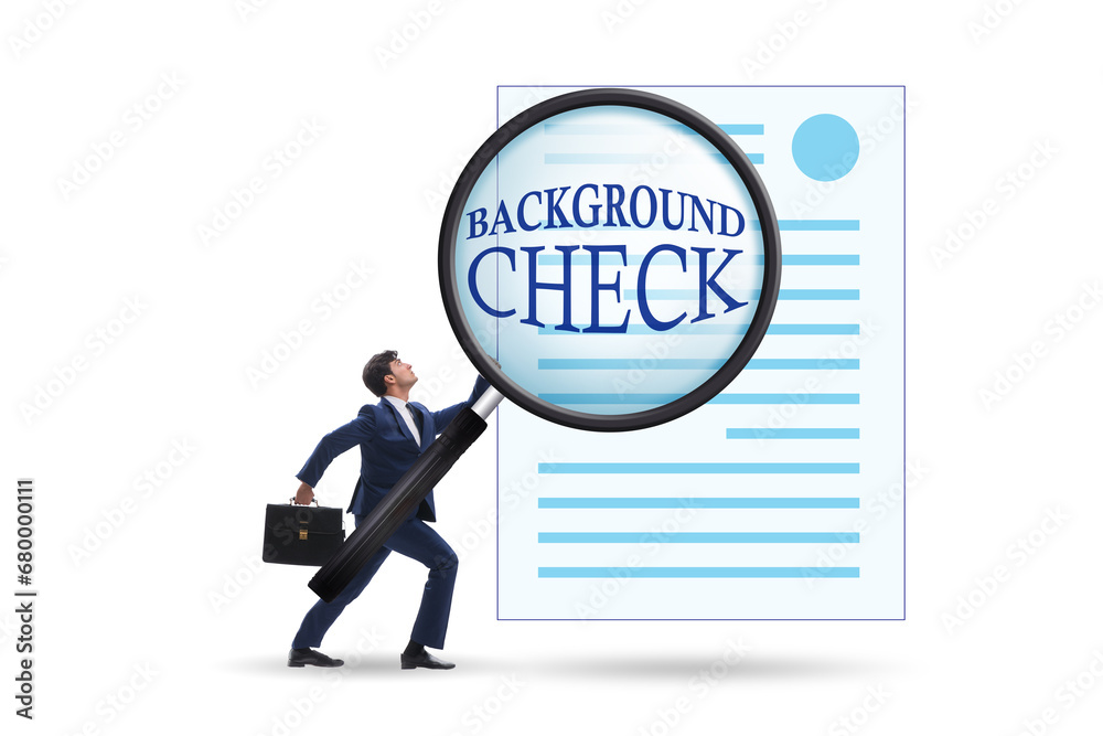 Concept of background security check Concept of background security check